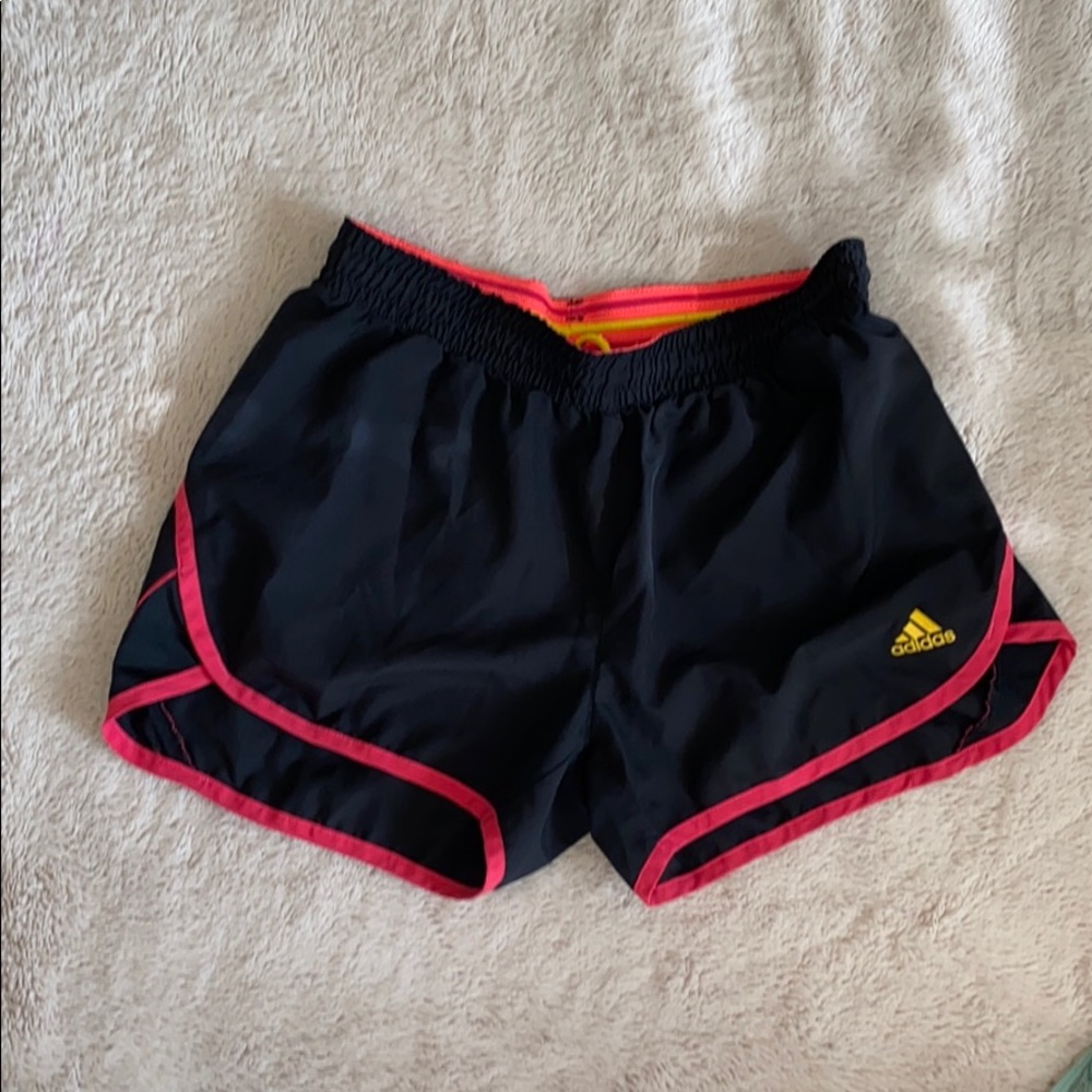 Adidas Black and Pink athletic shorts. Size Small